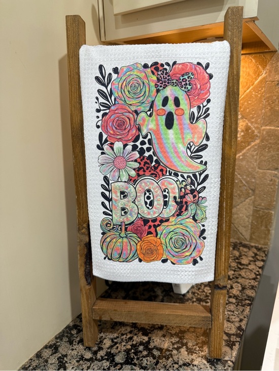 Hand Crafted Other - Boo Tea Towel NWOT